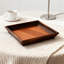 Plateau en bois de noyer massif et en cuir - Organisateur de décoration pour les télécommandes, les clés et les articles essentiels - Solution de rangement minimaliste d'inspiration nordique-1916387396-1916387399-1916387398