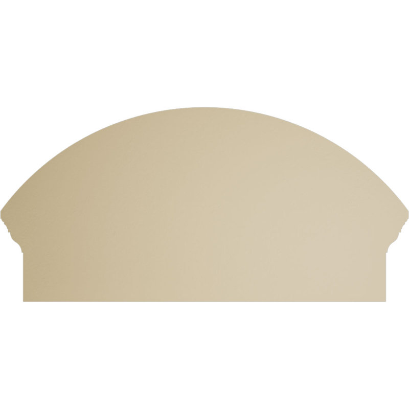 Segment Arch Smooth Signature Urethane Pediment, Primed Tan, 24" x 12.875" x  2.75", Combination