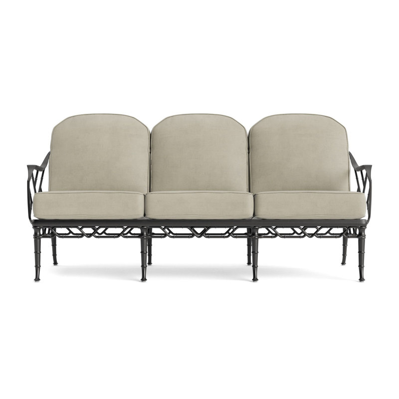 Calcutta Outdoor 3 - Seat Patio Sofa, Fusion Moccasian, Textured Pewter