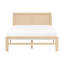 Structure de lit contemporaine au fini naturel pour les rails pleine grandeur et aux lignes épurées, plateforme de chambre à coucher avec finition, rails et décor-92756086