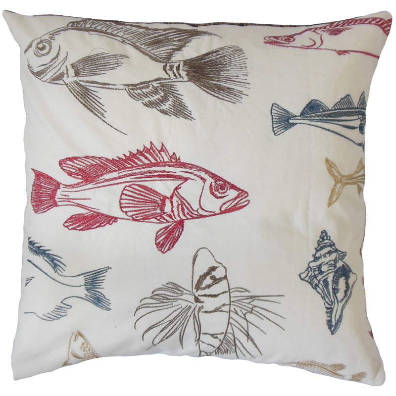 Coussin décoratif en coton marin côtier seamus, H 20 po x l 20 po
