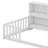 Dorulet Floor Bed With Side Bookcase,Shelves,Guardrails-1351811393-1351811392