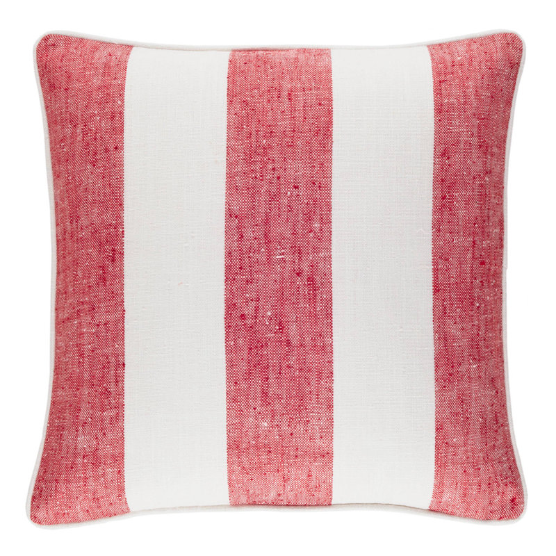 Housse de coussin décoratif intérieur / extérieur Awning, Carré 20 po, Bleu rayé