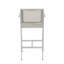Tabourets 29,50 "avec structure en aluminium antirouille argenté, filet gris, ensemble de 2