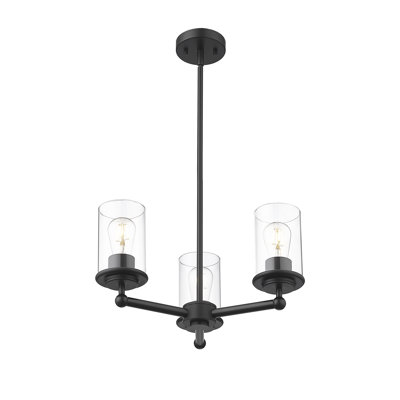 Lustre à 3 lumières en acier Sunnah