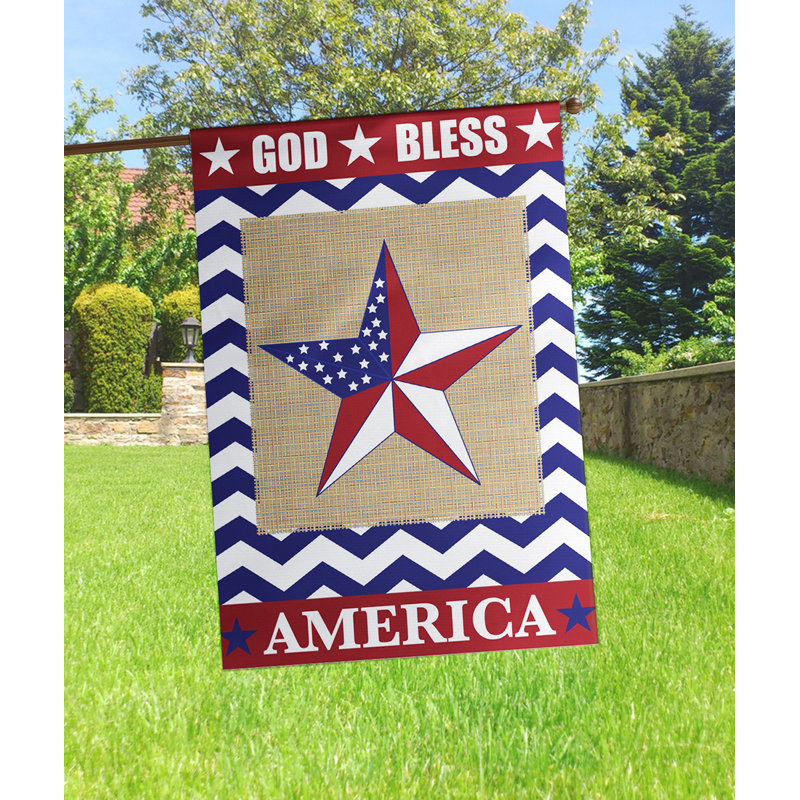 Drapeau Jarratt God Bless America Star 29 x 42