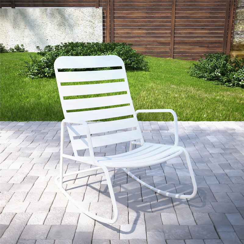Rynn Metal Rocking Chair (indoor/outdoor), White