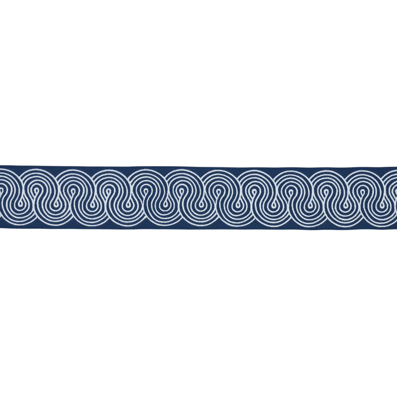 Giraldi Embroidered Trim, Black/Navy