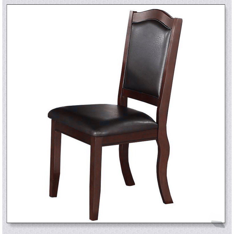 Ensemble traditionnel traditionnel de 2 chaises de salle à manger espresso brun foncé avec coussin et design à oreilles pour plus de confort et d'élégance