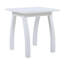 Table d'appoint rectangulaire en bois blanc PU, largeur 15 pouces, fonctionnelle pour recharger et exposer des appareils, hauteur 19,48 pouces.