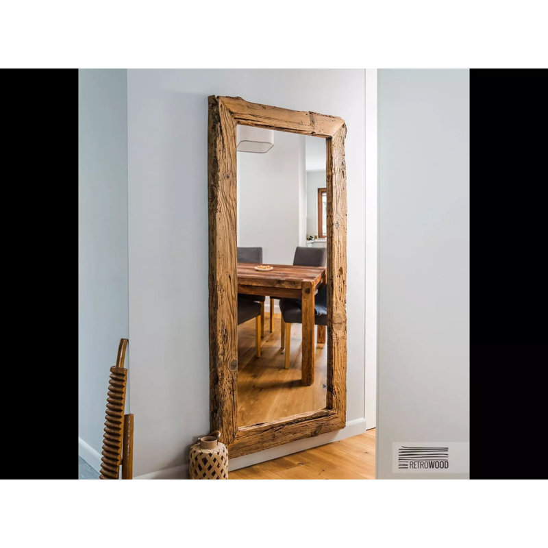 Jodha Rectangle Solid Wood Wall Mirror