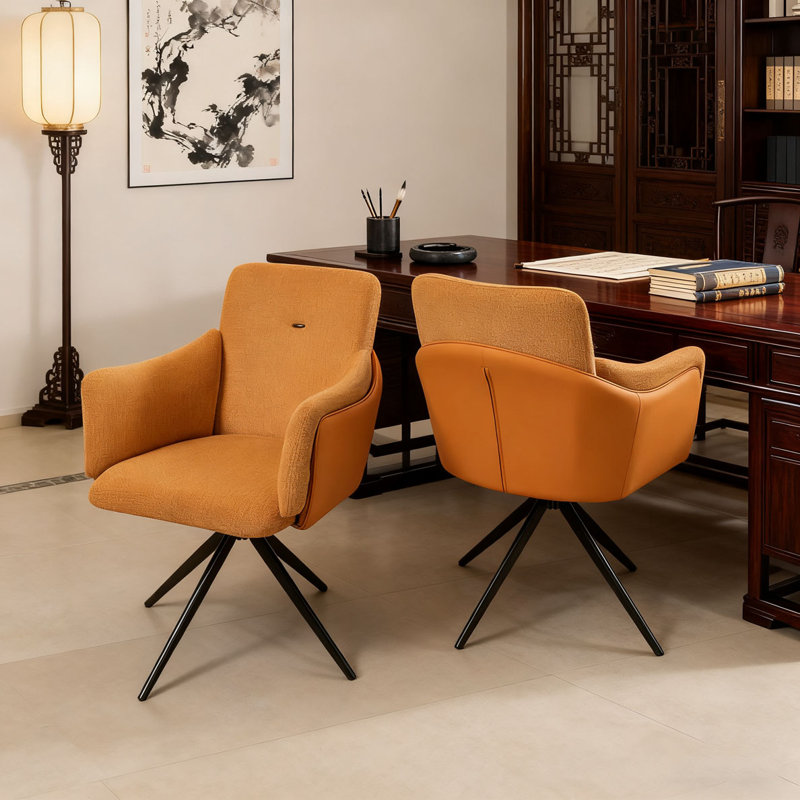 Chaises de bureau pivotantes à 360 °, Orange