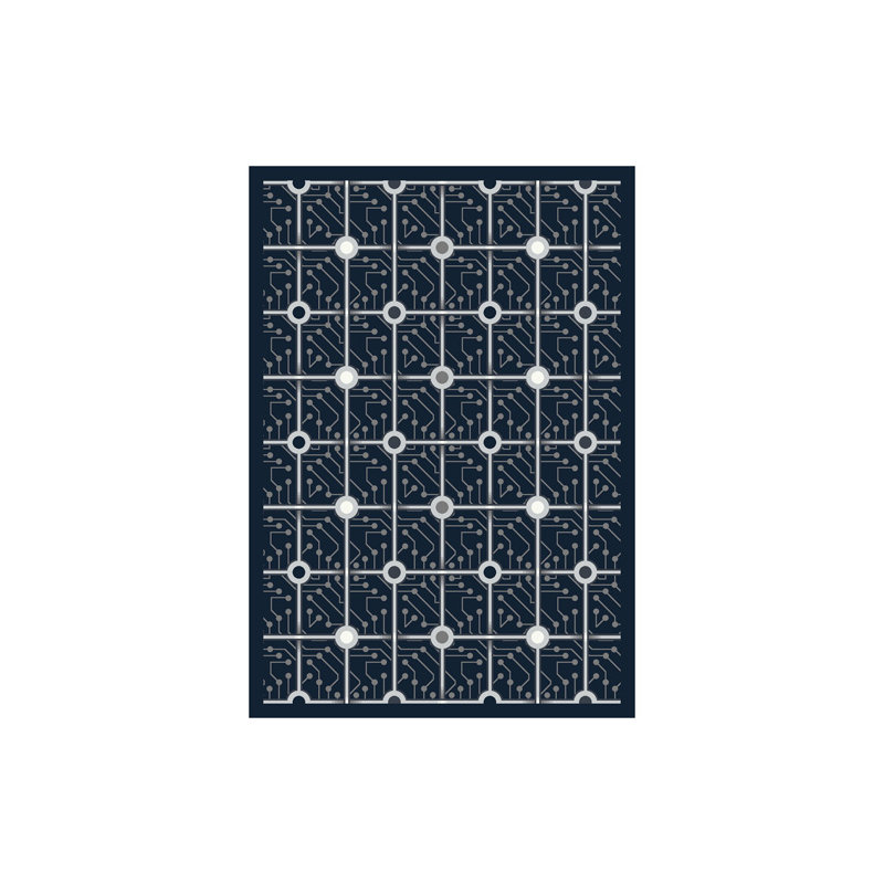 Whimsy Kaleidoscope Electrode Area Rug, Rectangle 7'8" x 10'9"