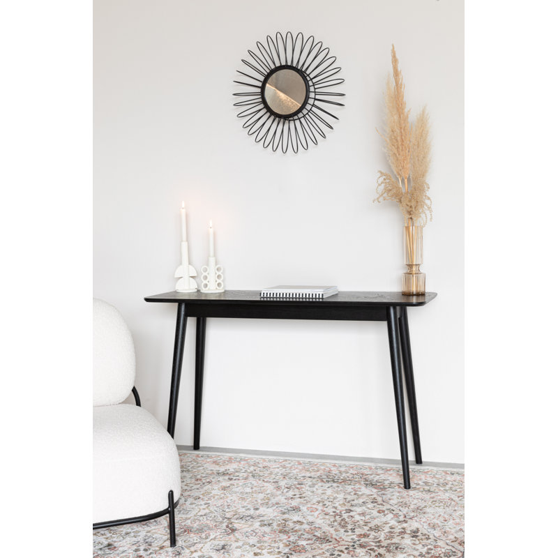 Fabio 47'' W Solid Wood Console Table, Black