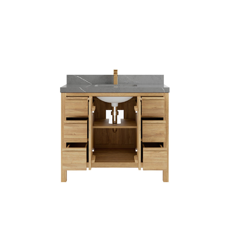 Ensemble de meuble-lavabo simple 42 po, Gris