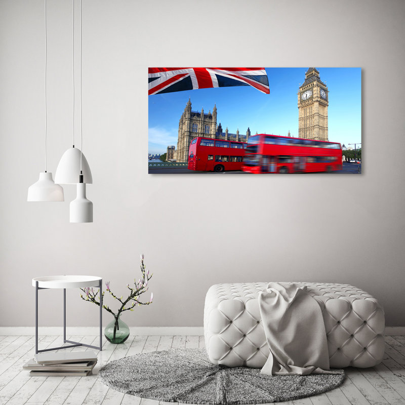 Bus In London - Wrapped Canvas Print