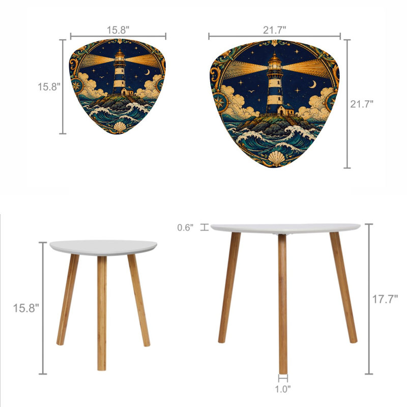 Ensemble de 2 tables basses gigognes Triangle