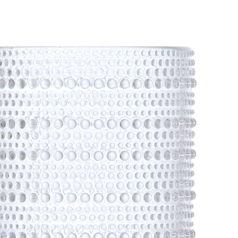 Clear Beaded Hobnail Glass Set of 6, 10 oz.