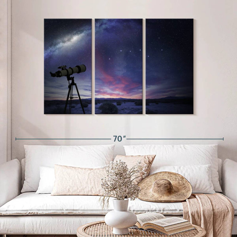 Oberle Observing The Milky Way And Stars, 32" H x 50" W