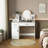 Wilce 42" Transitional White Makeup Vanity With Led Round Mirror