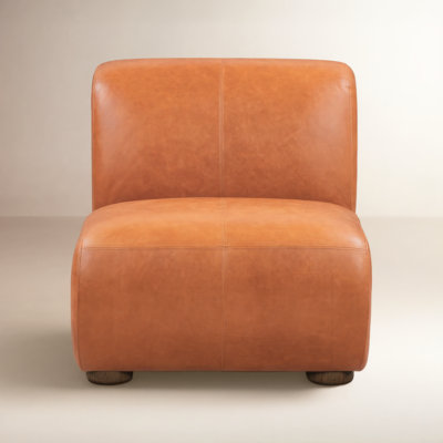 Arcadia Leather Accent Chair Autumn Brown