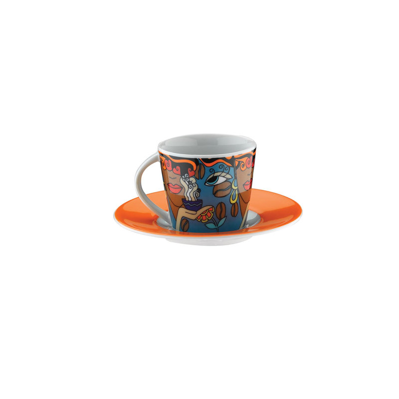 Ensemble de tasses à café élégantes (12 pièces), 100% porcelaine, tasses: 2,4 x 3,1 x 2,4 pouces | Soucoupes: 4,7 po x 4,7 po x 0,8 po | Va au lave-vaisselle et au micro-ondes | Parfait pour la maison ou le bureau, design élégant et durable
