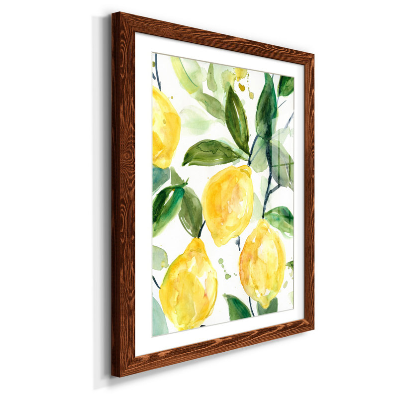 Lemony Branch II - Reproduction d'art sur papier encadrée, Érable, H 31,5 po x l 23,5 po x P 1,5 po