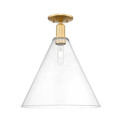 Arcadia - Berkshire Glass - 1 Light Semi-Flush Mount