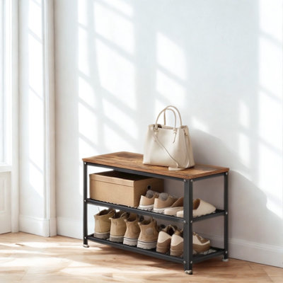 6 Pair Shoe Storage Bench