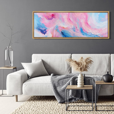 Abstract Colorful Strokes " Aurora Swirl Abstract Paint Wave Rustic Retro Art Decor Colorful Multicolor Extra Large Pictures "
