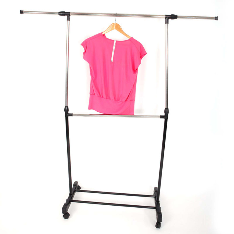 Single-Bar Horizontal-Stretching Stand Clothes Rack