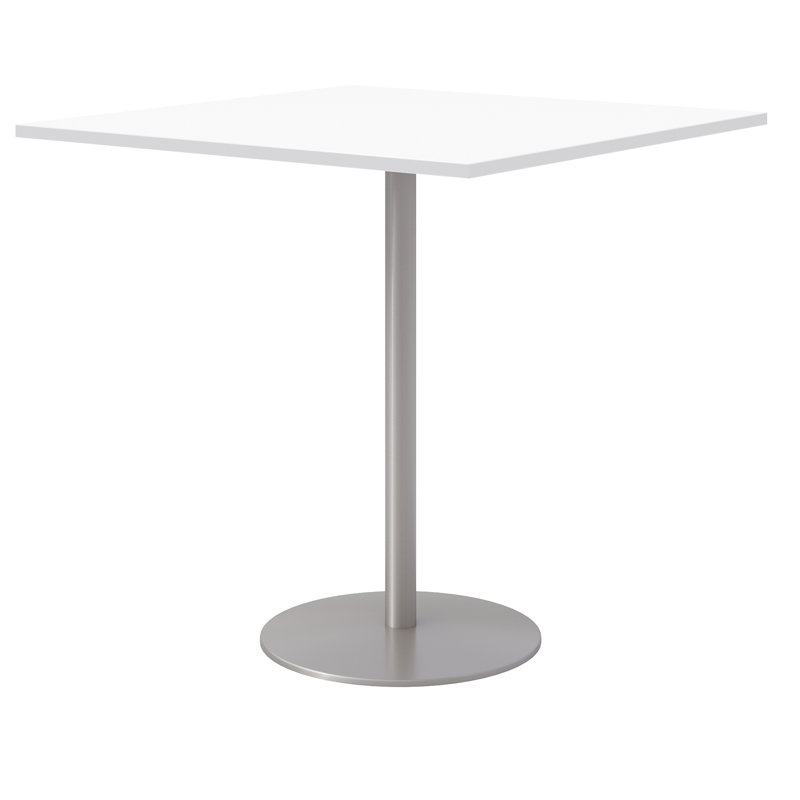 Table de salle à manger à hauteur de bar, H 42 po x L 42 po x l 42 po, Blanc de designer