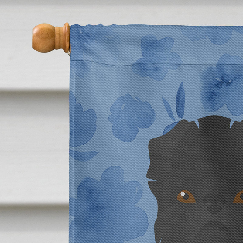 Caniche en polyester à 2 côtés 40 x 28 po standard welcome drapeau maison, Affenpinscher 3
