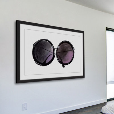 «Black Sun lunettes» par Christine Lindstrom, reproduction encadrée