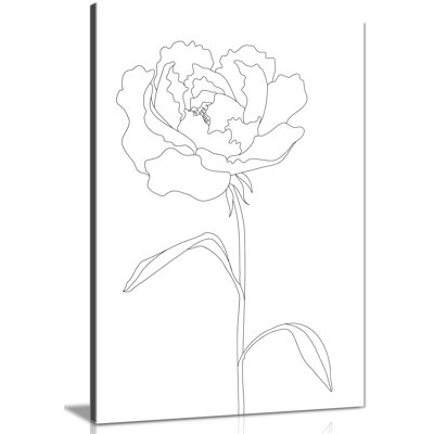 Peony Flower - Wrapped Canvas Print