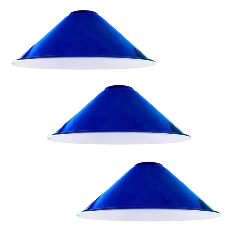 Veltri 10cm H Metal Cone Shape Pendant Shade ( Uno ), Navy