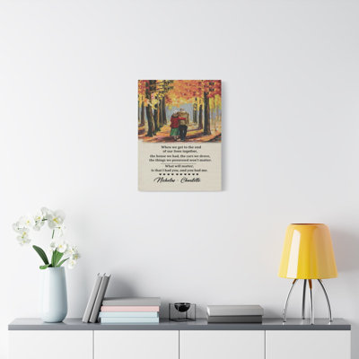 Impression sur toile personnalisable «Our Lives Together Fall Forest Walk»