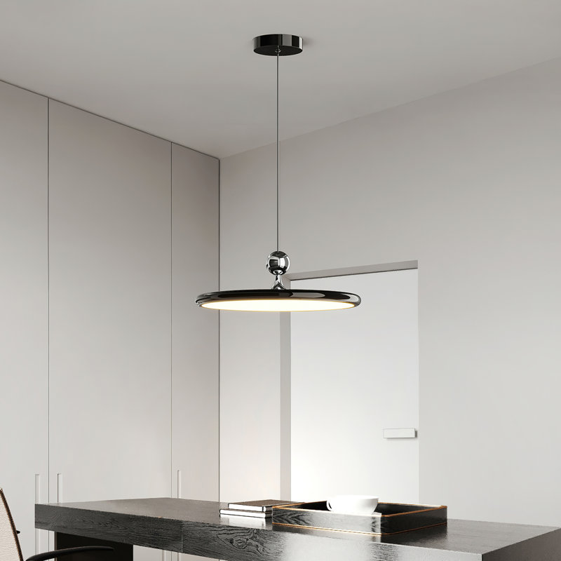Luminaire suspendu géométrique simple en métal à 1 lumière Iema