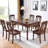 Nut-brown Rectangular Solid Wood Dining Table