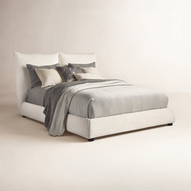 Culloden Upholstered Panel Bed, King, Ivory