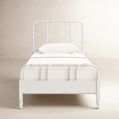 Iron Twin Bed with Spindle Headboard