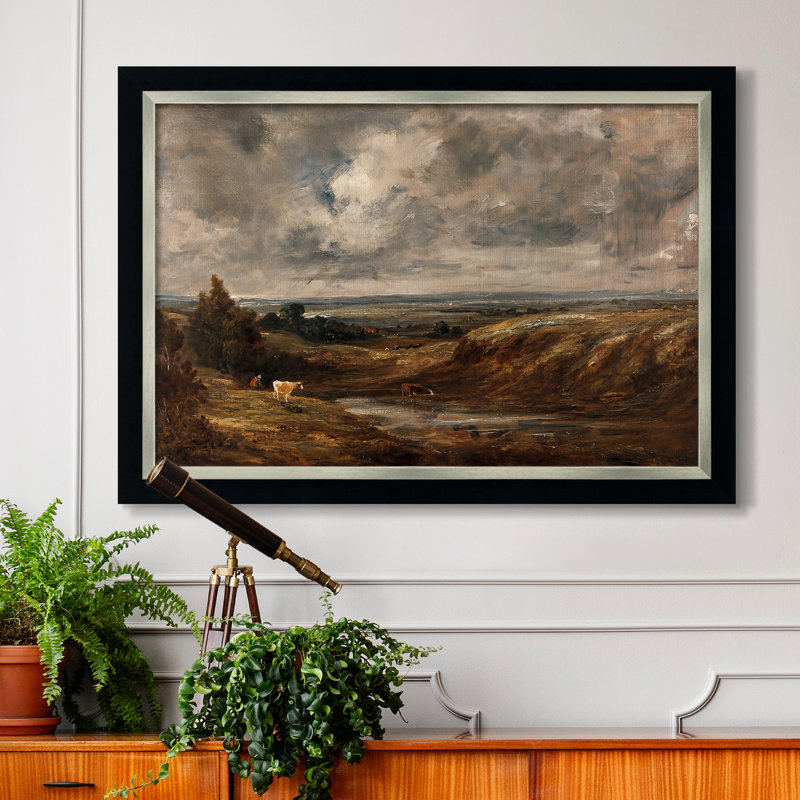 Hampstead Heath, 1825 - John Constable - Toile encadrée sur mesure, Dimensions intérieures 24 po x 34 po, Toile avec cadre