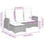  Canapé inclinable de jardin en rotin PE noir-1568614148