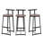 Bar Stool Set of 3 Counter Height Barstools with Back Armless Dining Chairs for Kitchen Island-1112856490