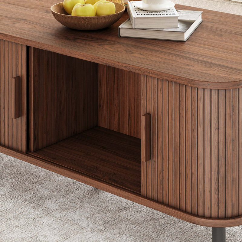 Table basse 47,2 po Mid Century Modern, Noyer