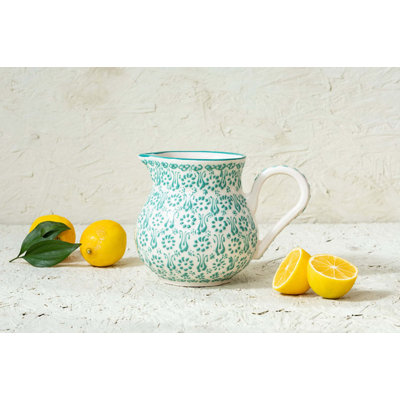 Hand Painted Ceramic 45oz. Ceramic Pitcher