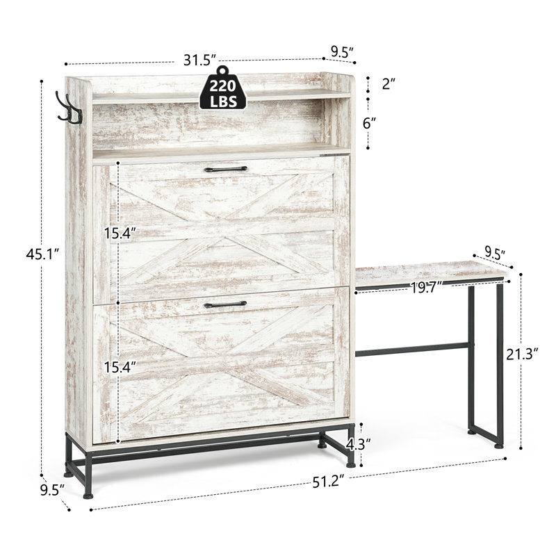Shoe Cabinet, White