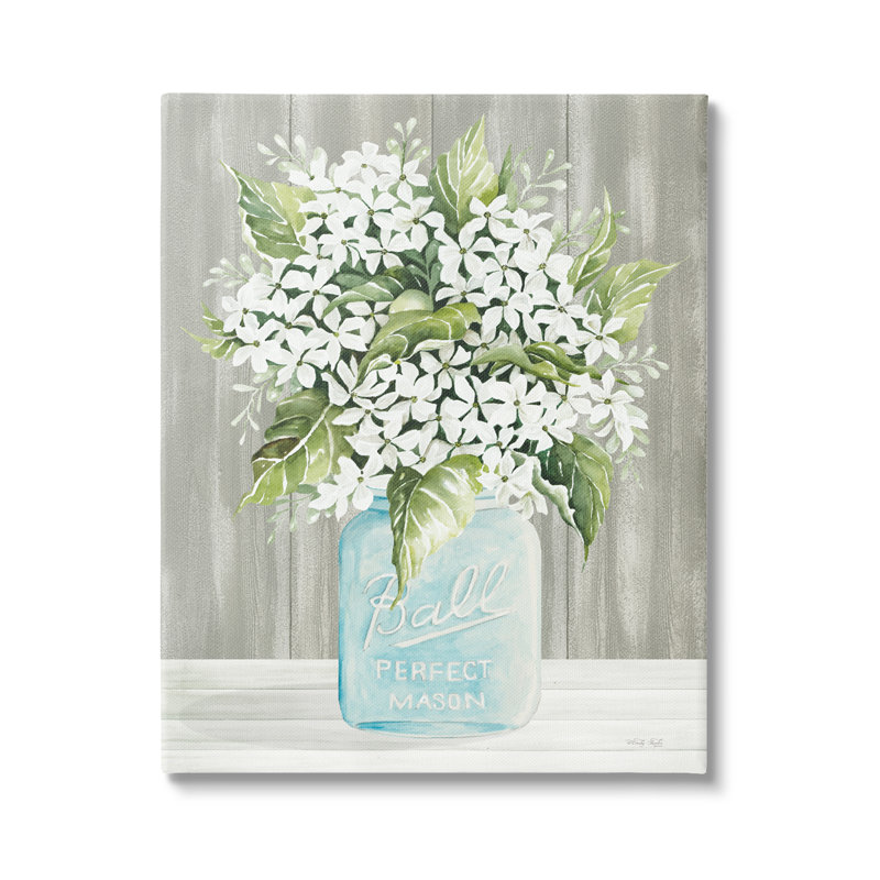«Rustic Jar Bouquet On Canvas» par Cindy Jacobs, reproduction, H 40 po x l 30 po x P 1,5 po