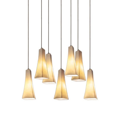 Luminaire suspendu conique à 7 lumières