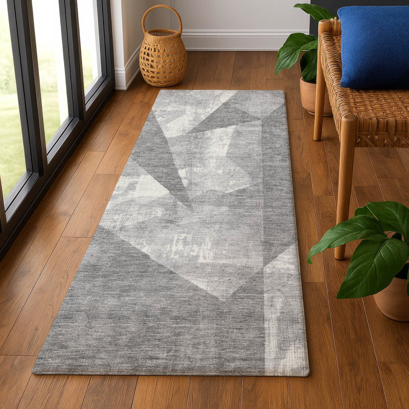 Premium Machine Washable Ashington AMF1838 Modern Rug, Runner 2'3" x 7'6"